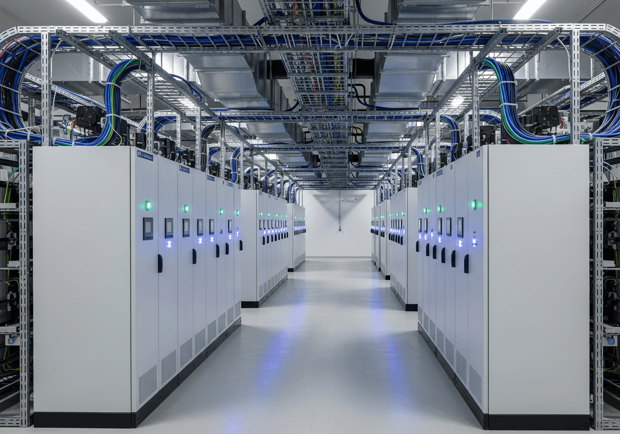 Battery storage systems: technical illustration