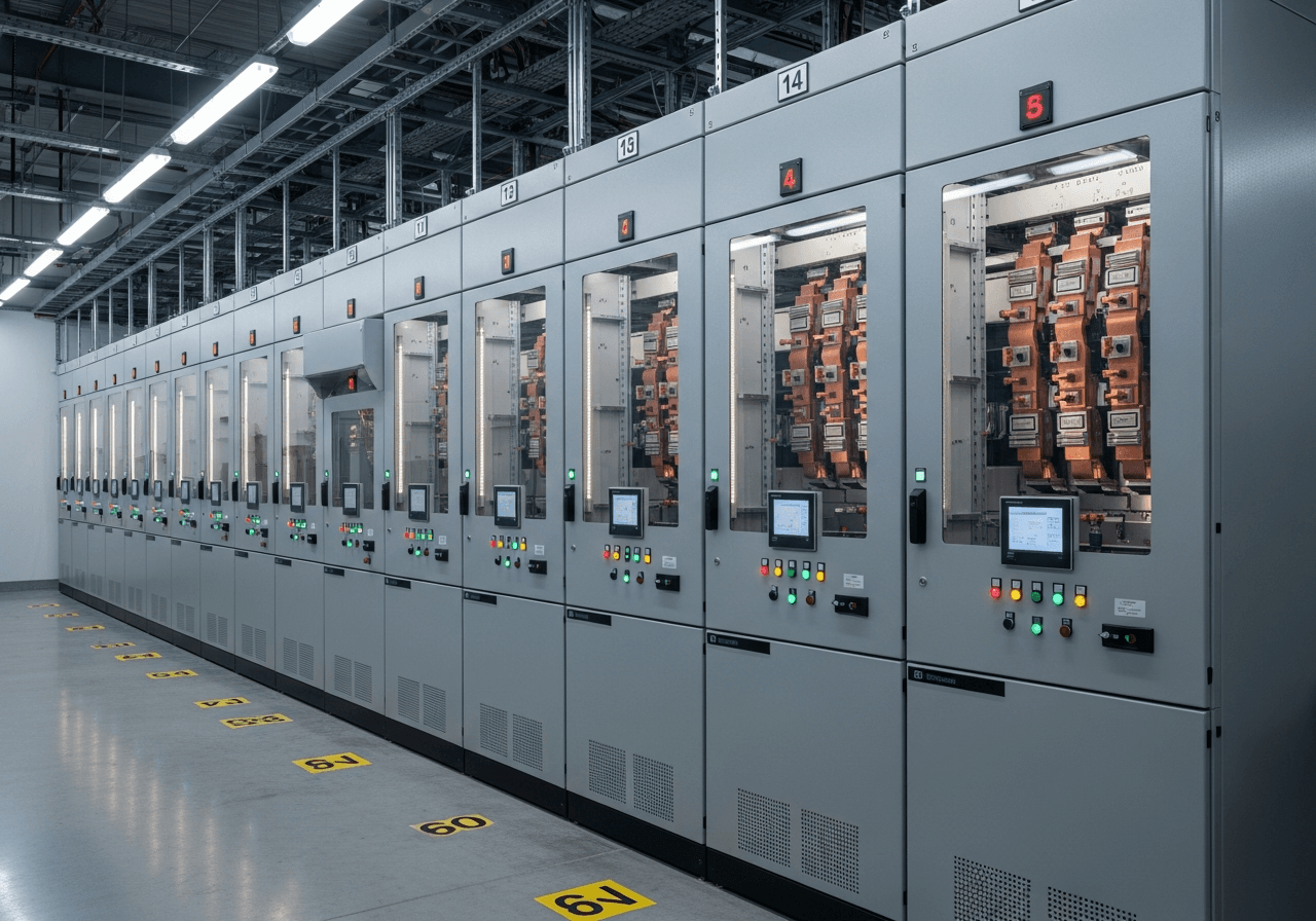 Switchgear and grid connection: technical illustration